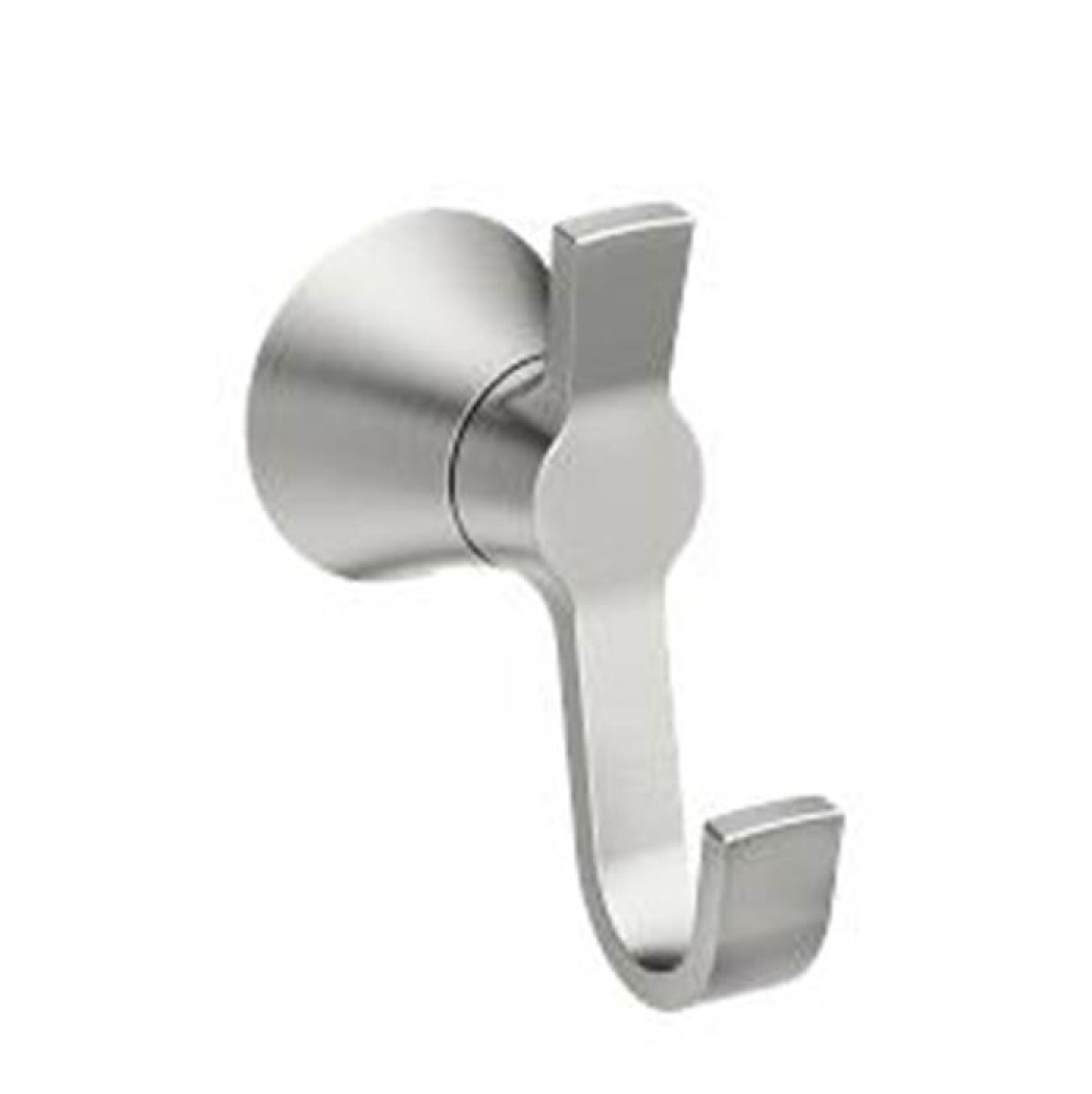 Brushed Nickel Double Robe Hook