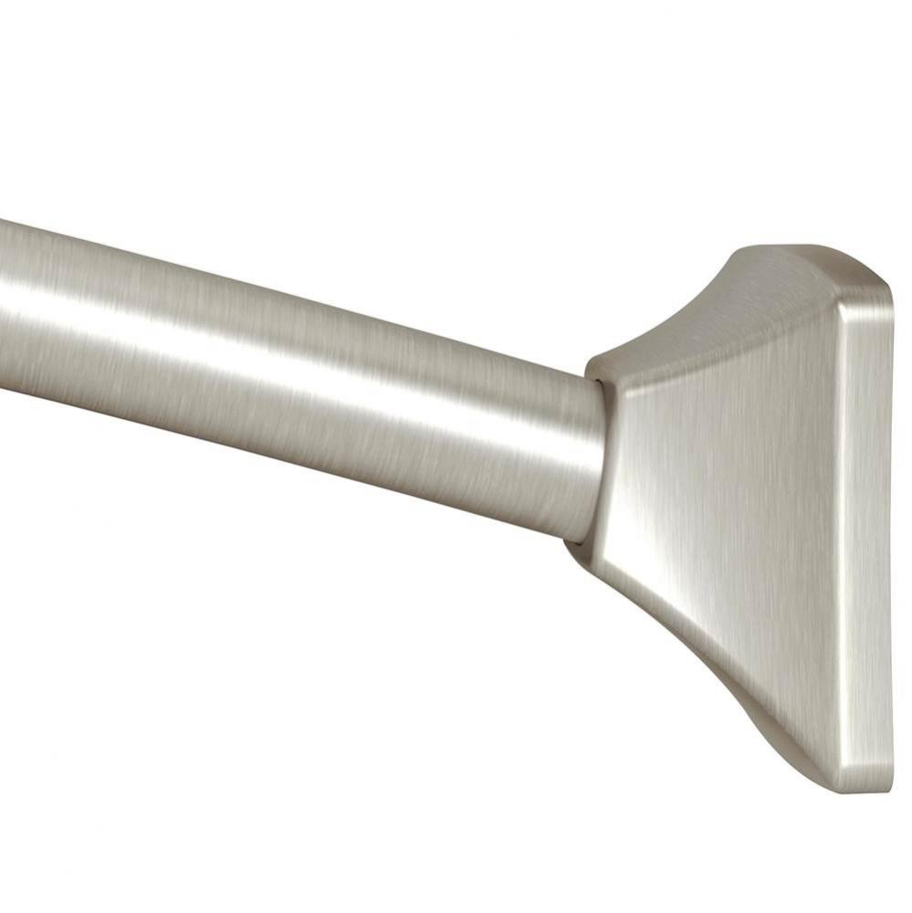 Brushed Nickel Adjustable Curved Shower Rod