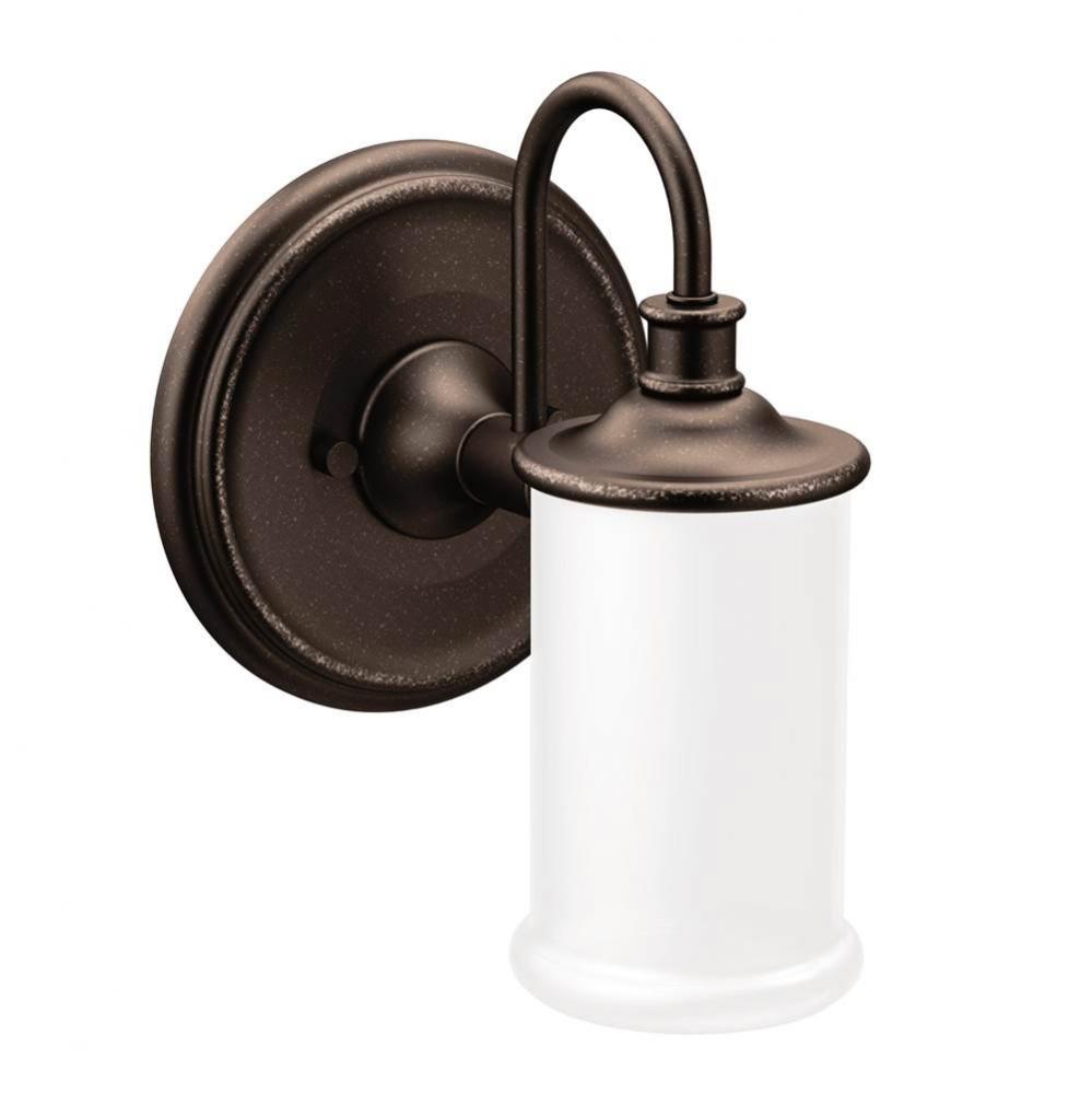 Oil Rubbed Bronze One Globe Bath Light