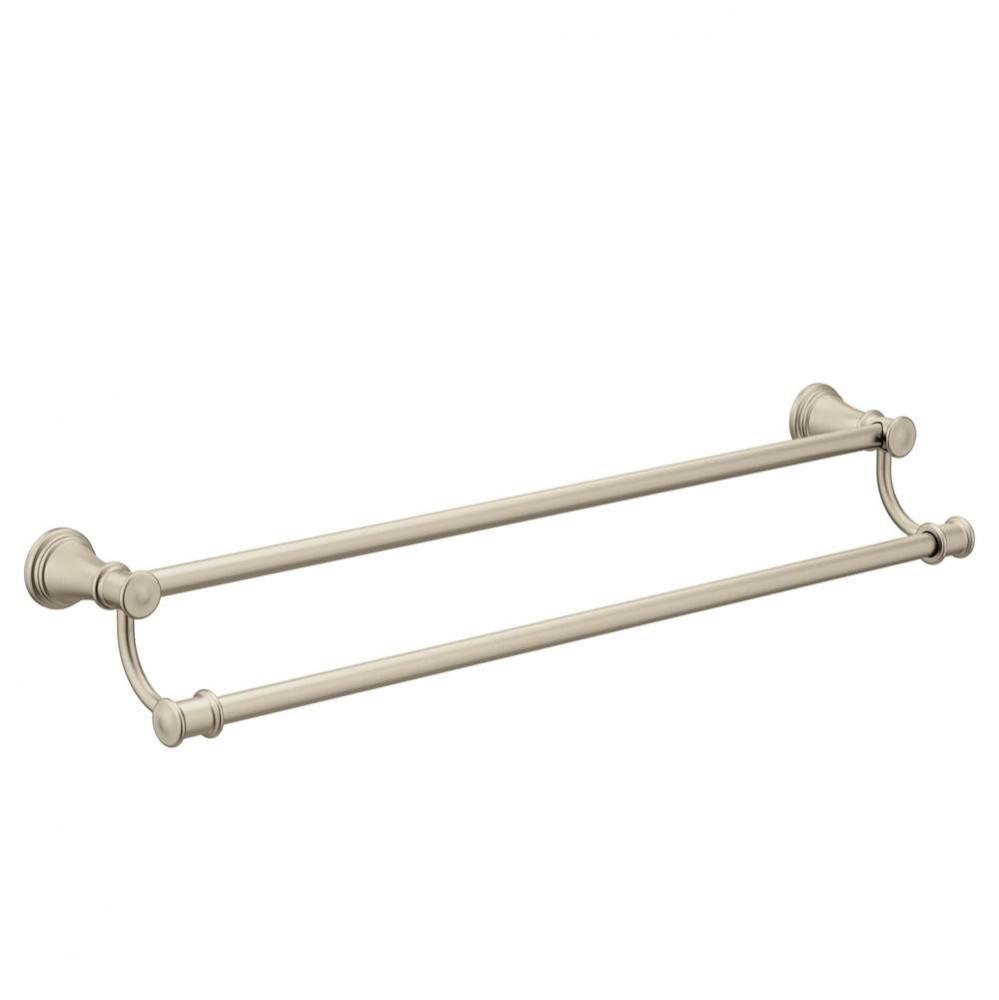 Brushed Nickel 24'' Double Towel Bar