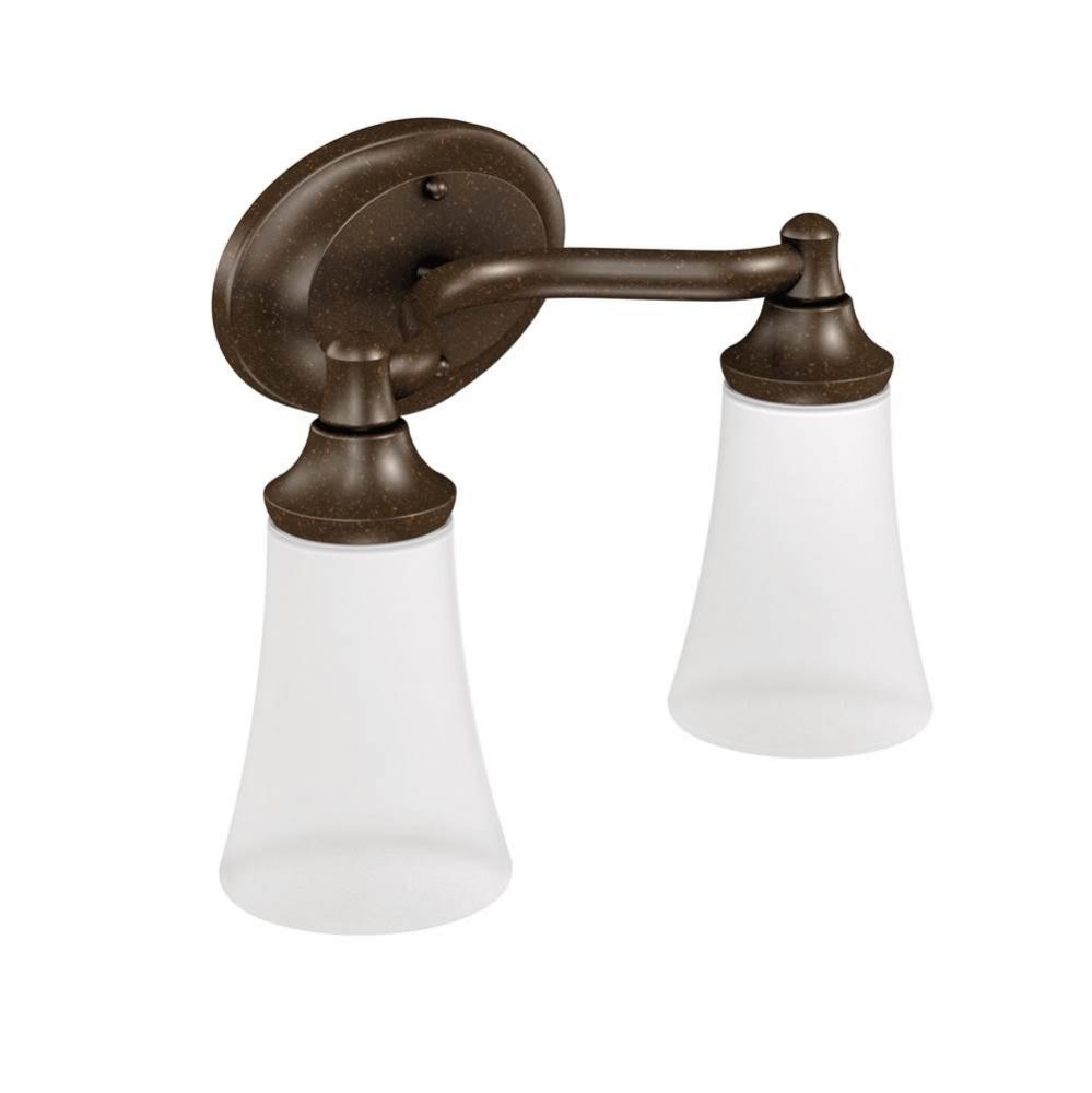 Oil Rubbed Bronze Two Globe Bath Light