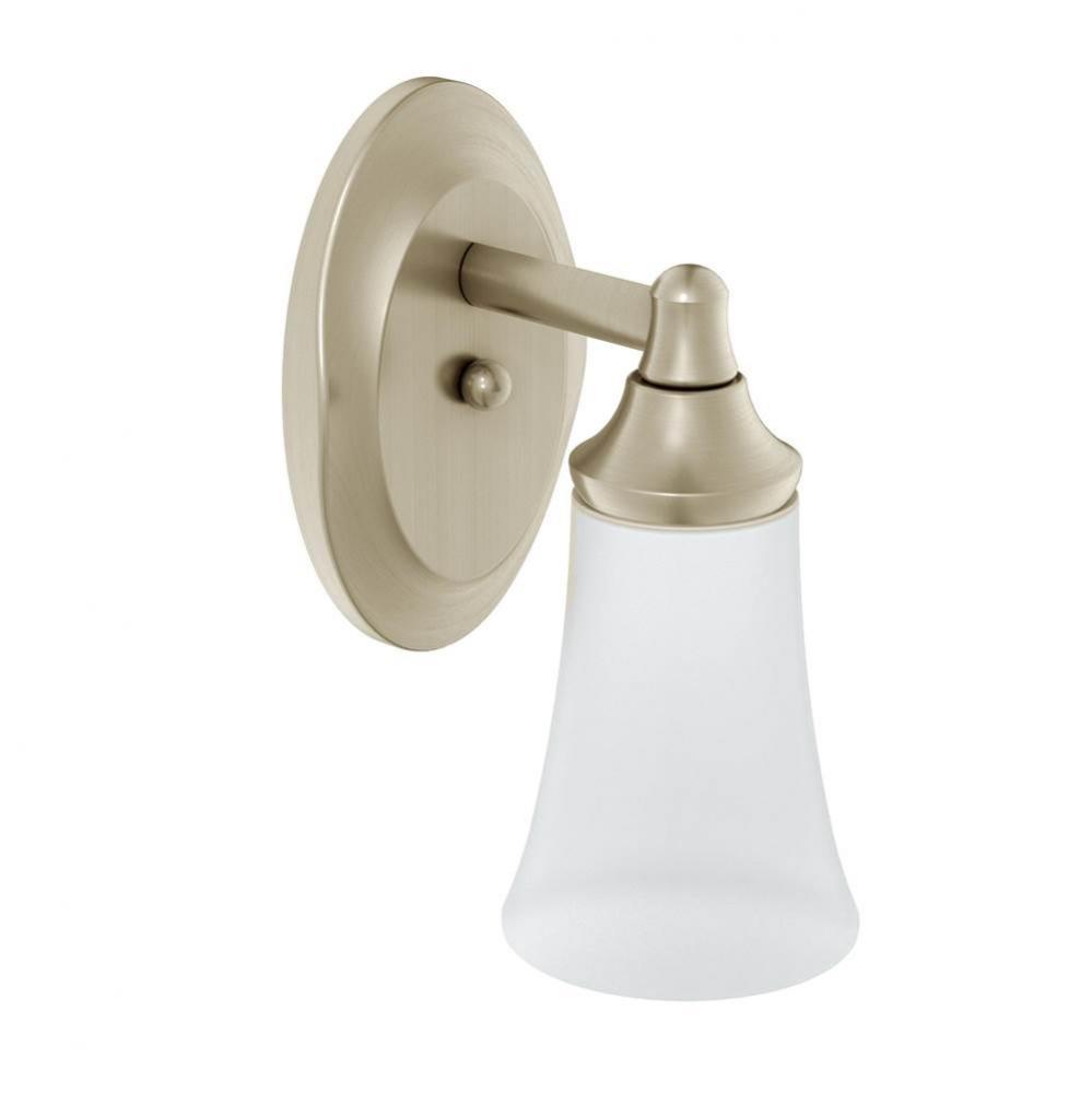 Brushed Nickel One Globe Bath Light