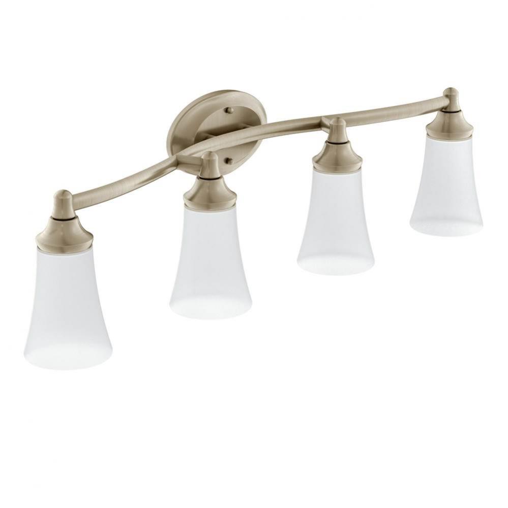 Brushed Nickel Four Globe Bath Light