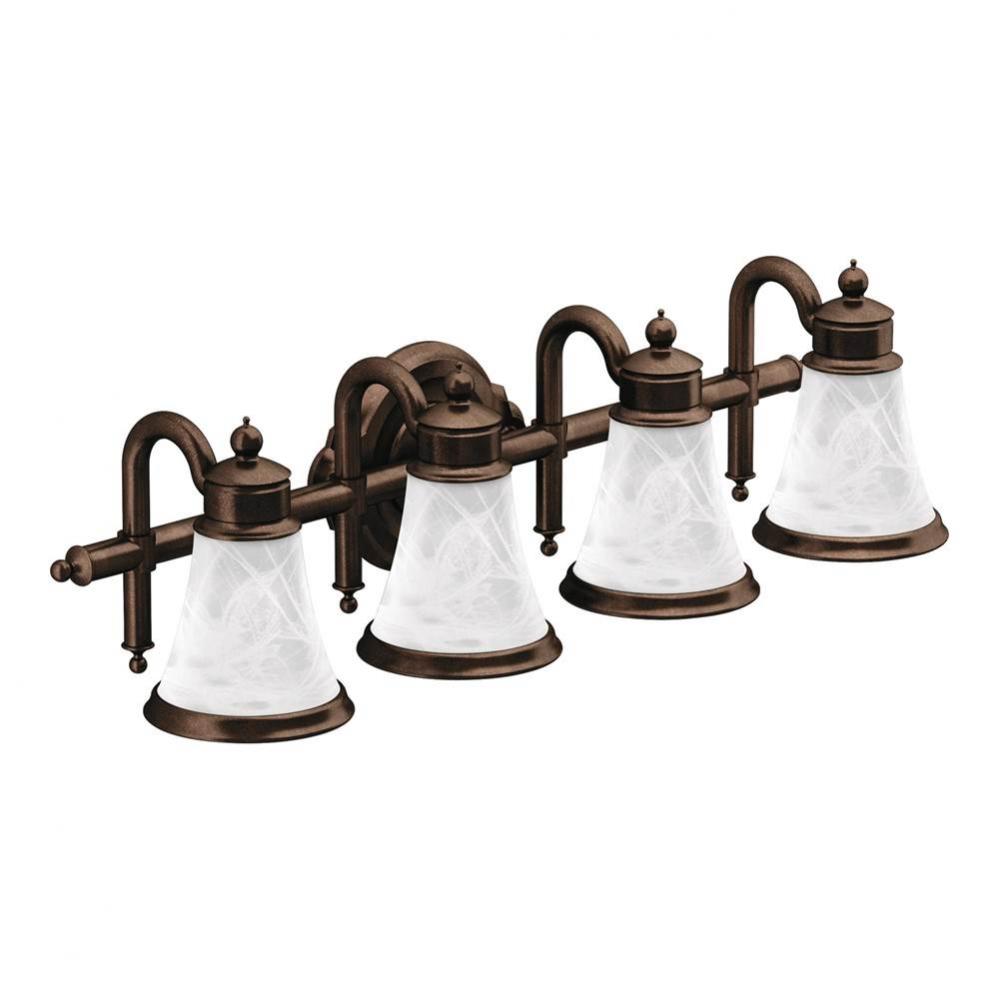 Oil Rubbed Bronze Four Globe Bath Light