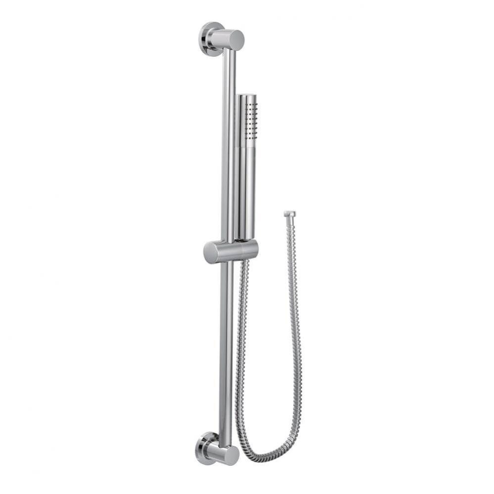 Modern Eco-Performance Handshower Handheld Shower with 30-Inch Slide Bar and 69-Inch Metal Hose, C