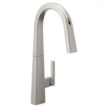 Moen S75005EV2SRS - Nio Motion Control Smart Kitchen Faucet In Matte Black - One Handle High Arc Pulldown