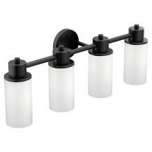 Moen DN0764BL - Matte Black Four Globe Bath Light