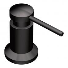Moen 3942BL - Deck Mounted Kitchen Soap Dispenser with Above the Sink Refillable Bottle, Matte Black