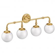 Moen YB0564BG - Brushed Gold Four Globe Bath Light