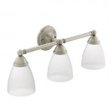 Moen YB2263BN - Brushed Nickel Three Globe Bath Light