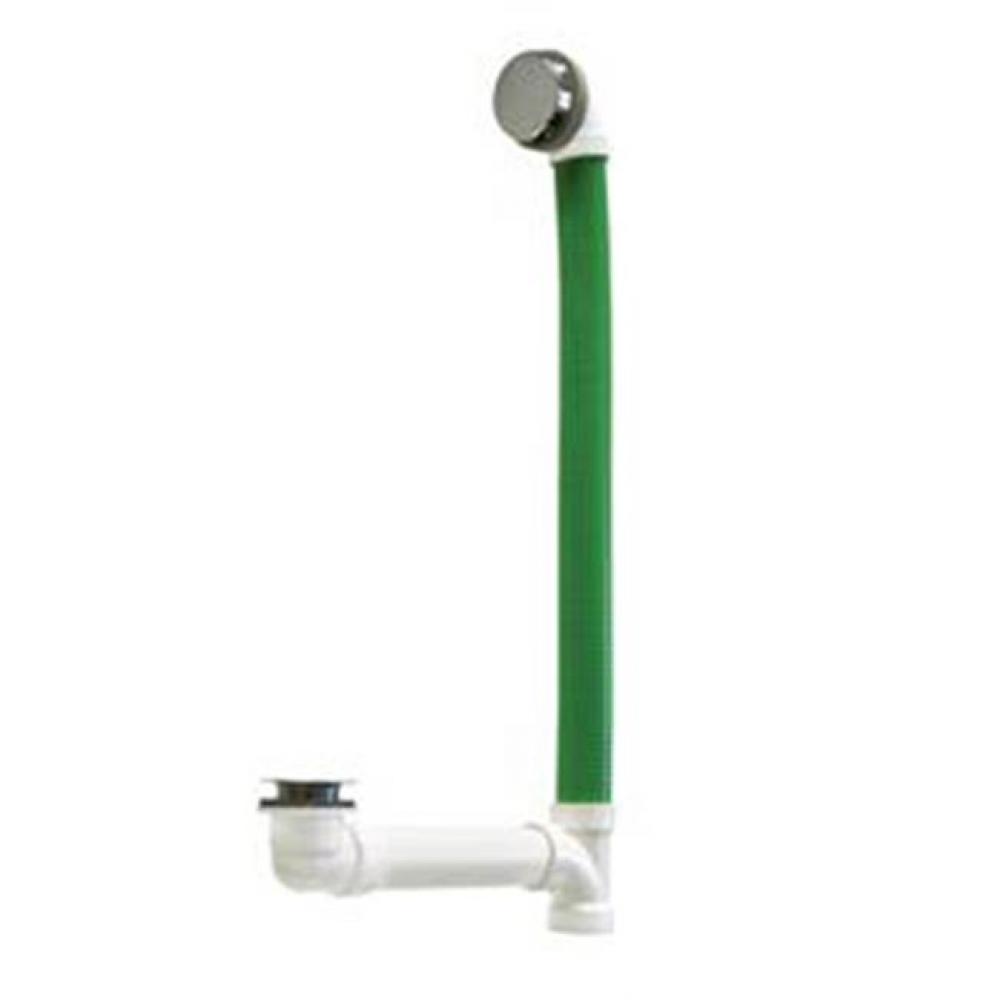 Waste and overflow 27'' flexible neck in Chrome