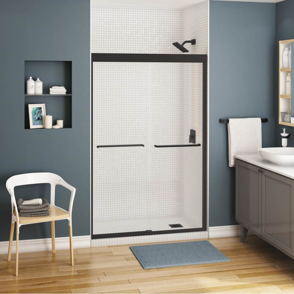Kameleon 40-44 x 71 Inch 6 mm Bypass Shower Door for Alcove Installation with Clear glass in Matte