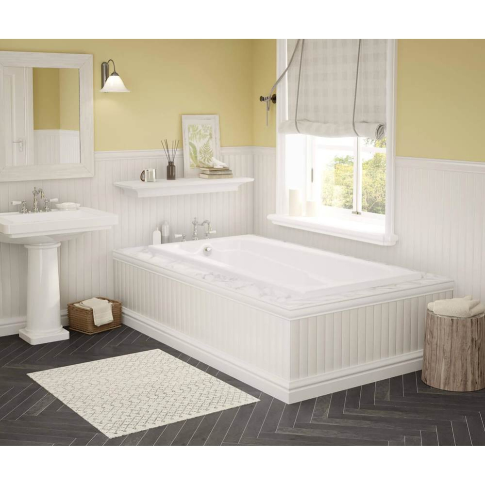 Timeless 72 x 36 Acrylic Alcove End Drain Aeroeffect Bathtub in White