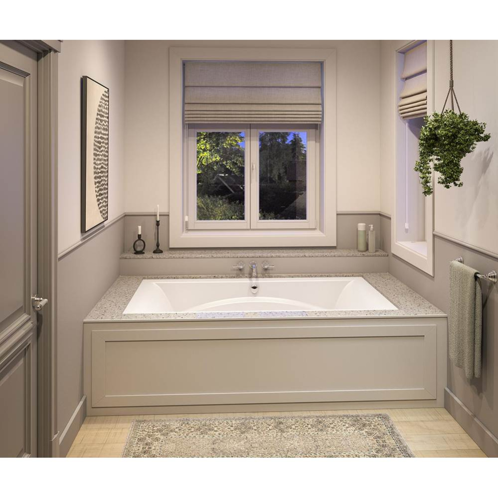 Optik 7242 Acrylic Undermount Center Drain Hydrofeel Bathtub in White