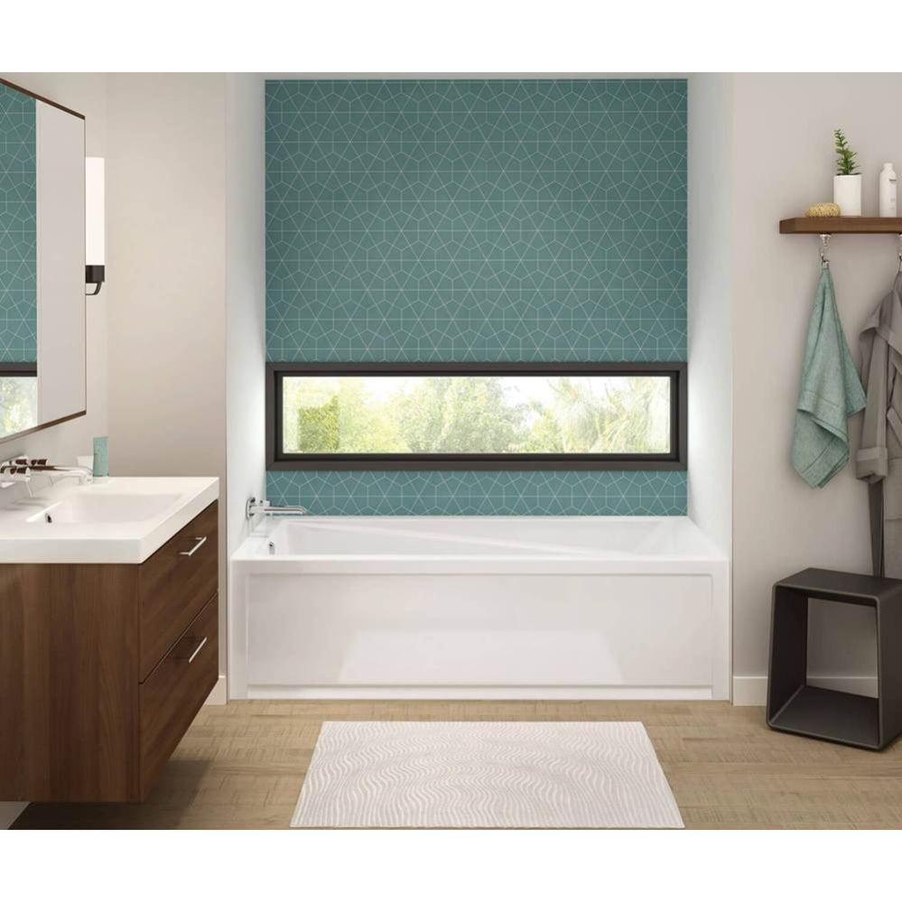 Exhibit 7232 IFS AFR Acrylic Alcove Right-Hand Drain Aeroeffect Bathtub in White