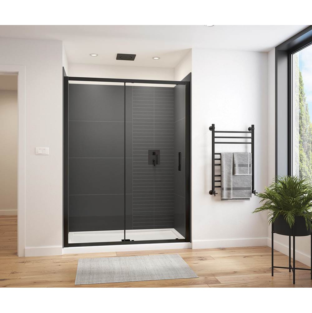 Connect Pro 55.5-57 x 76 in. 6mm Sliding Shower Door for Alcove Installation with Clear glass in M