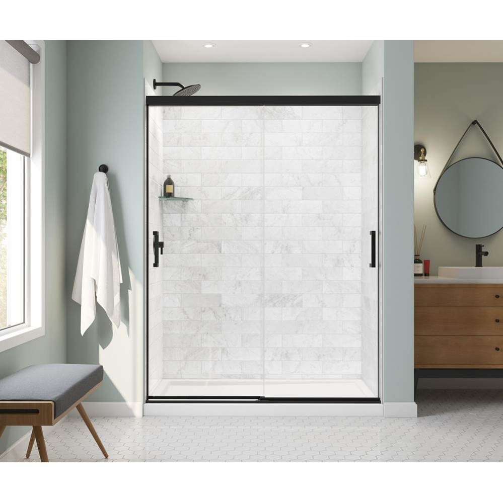 Incognito 76 56-59 x 76 in. 8mm Bypass Shower Door for Alcove Installation with Clear glass in Mat