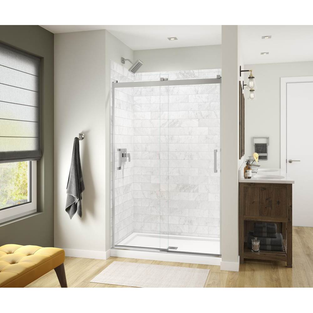 Revelation Square 44-47 x 70.5-73 in. 6 mm Bypass Shower Door for Alcove Installation with Clear g