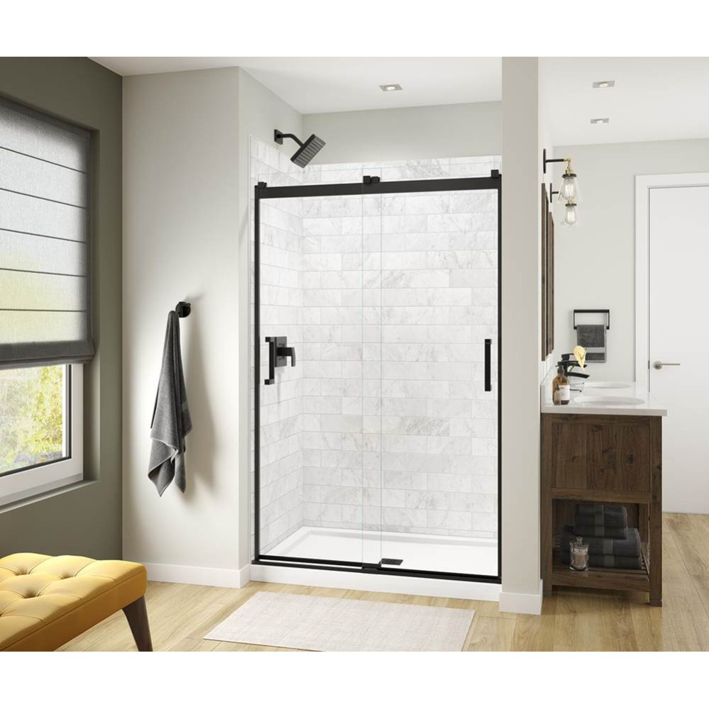 Revelation Square 44-47 x 70.5-73 in. 6 mm Bypass Shower Door for Alcove Installation with Clear g