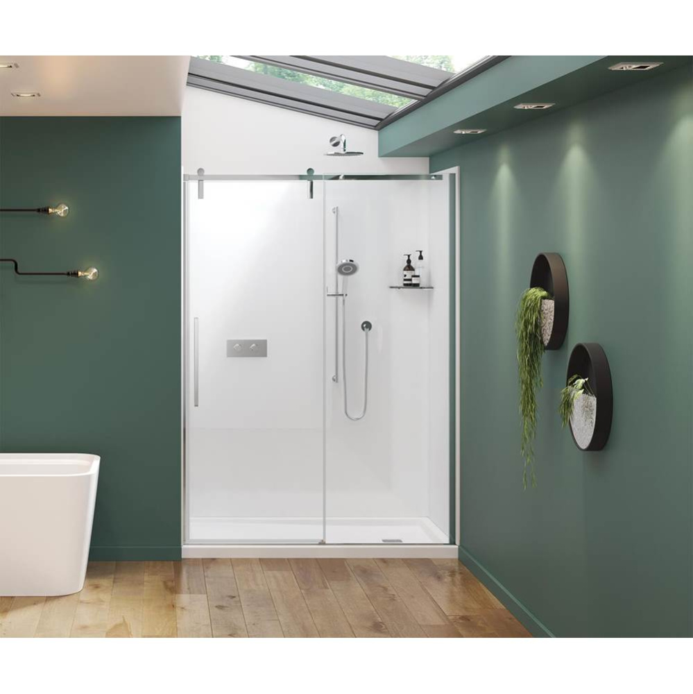 Nebula 56.5-58.5 x 78.75 in. 8mm Sliding Shower Door for Alcove Installation with Clear glass in C