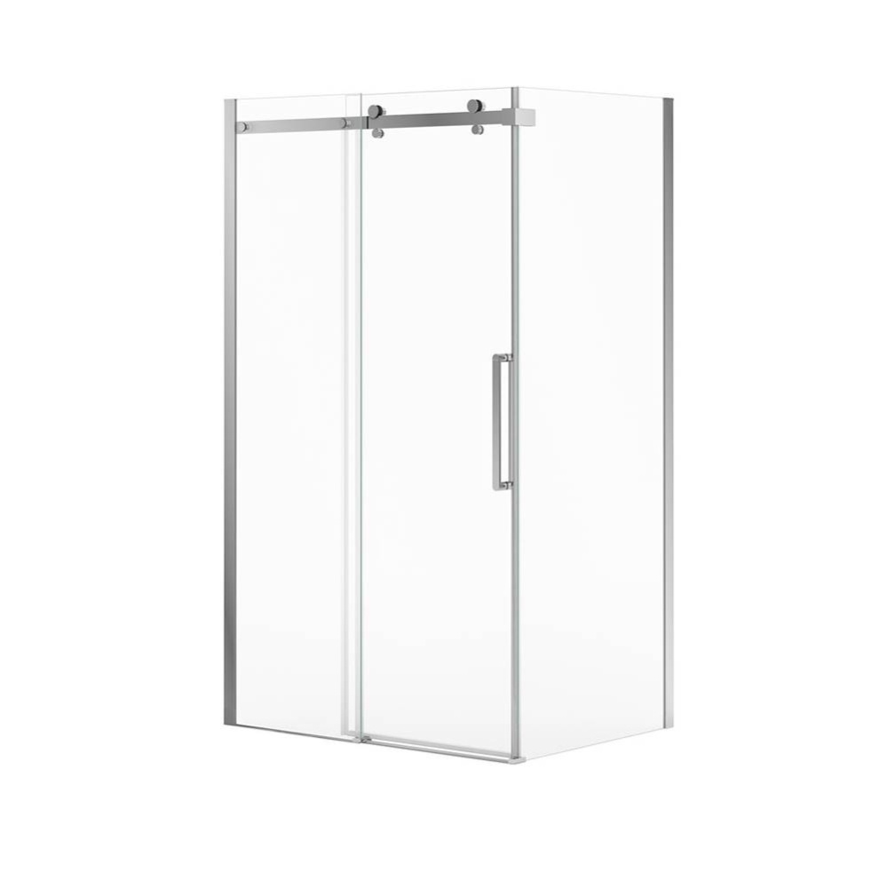 Halo Pro GS Return Panel for 32 in. Base with GlassShield® glass in Chrome