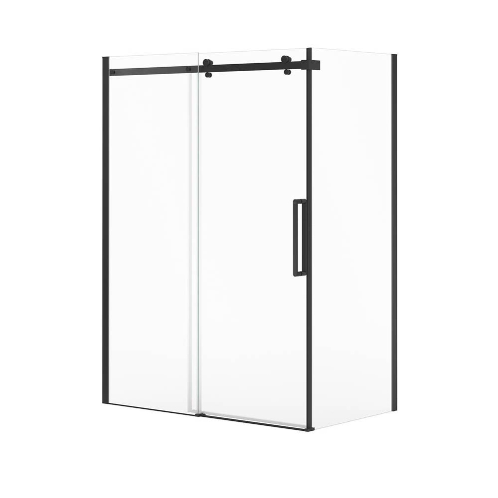 Halo Pro GS Return Panel for 36 in. Base with GlassShield® glass in Matte Black