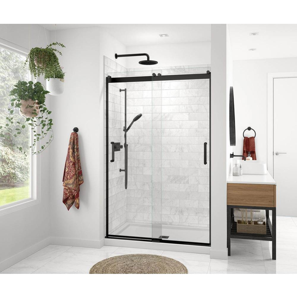 Revelation Round 44-47 in. x 70.5-73 in. 6 mm Bypass Shower Door for Alcove Installation with Clea