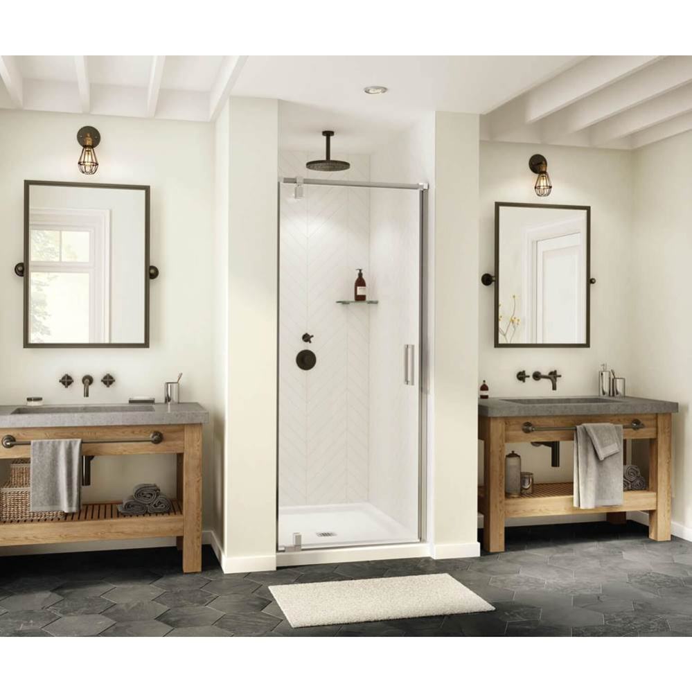 ModulR 34 x 78 in. 8 mm Pivot Shower Door for Alcove Installation with Clear glass in Chrome