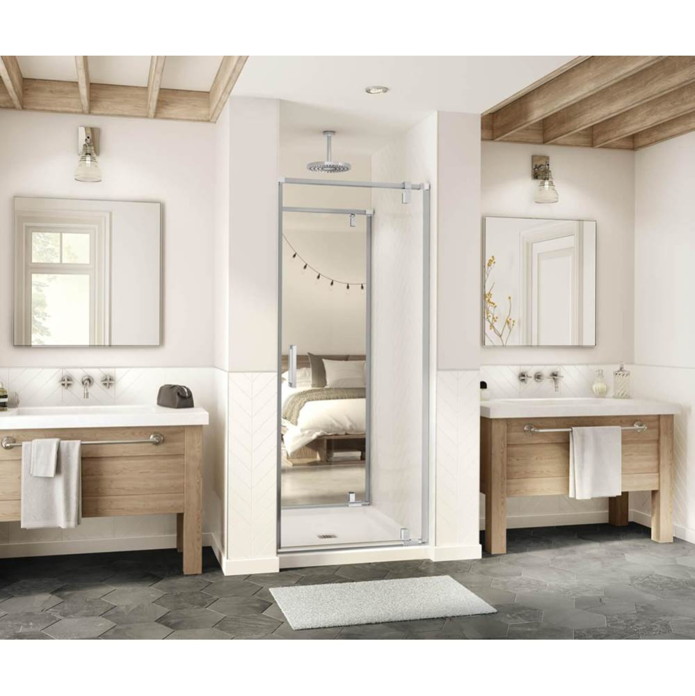 ModulR 2 34 x 78 in. 8mm Pivot Shower Door for Tunnel Installation with Clear glass in Chrome