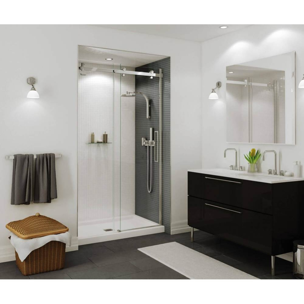 Halo 44.5-47 x 78.75 in. 8mm Sliding Shower Door for Alcove Installation with Clear glass in Chrom