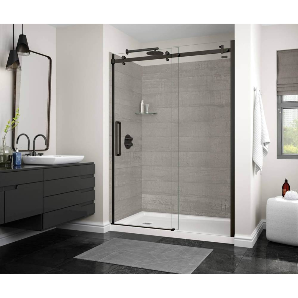 Halo 56.5-59 x 78.75 in. 8mm Sliding Shower Door for Alcove Installation with Clear glass in Matte