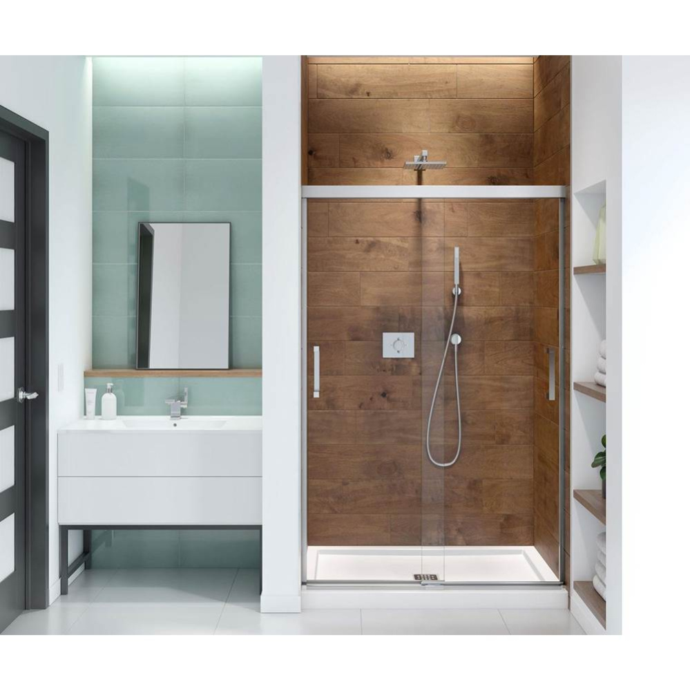 Incognito 70 44-47 x 70 1/2 in. 8mm Bypass Shower Door for Alcove Installation with Clear glass in