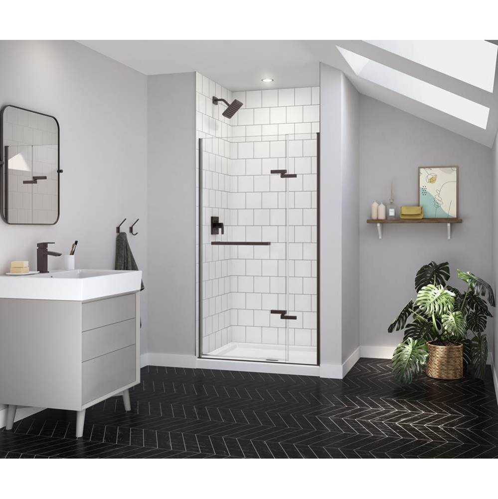 Reveal Sleek 71 38-41 x 71 1/2 in. 8 mm Pivot Shower Door for Alcove Installation with Clear glass