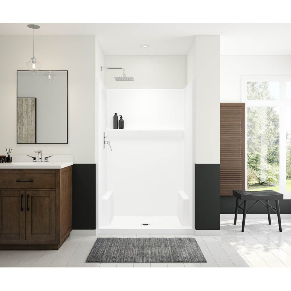 Icon SH4834 AcrylX™ Alcove Center Drain One-piece Shower in White