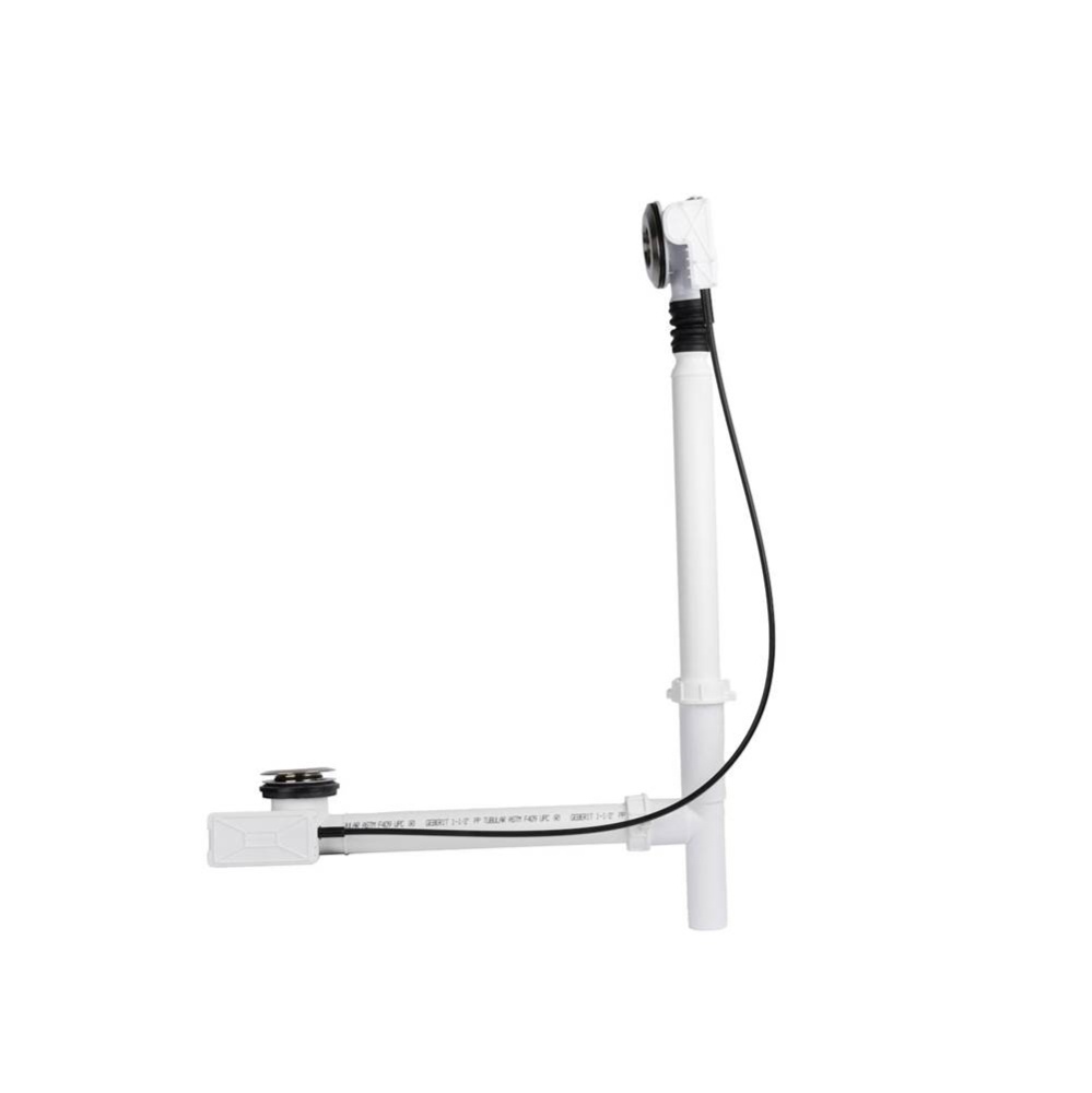 Push Button Cable-Operated Waste and Overflow with Flexible Neck, 33'' Cable, Complete K