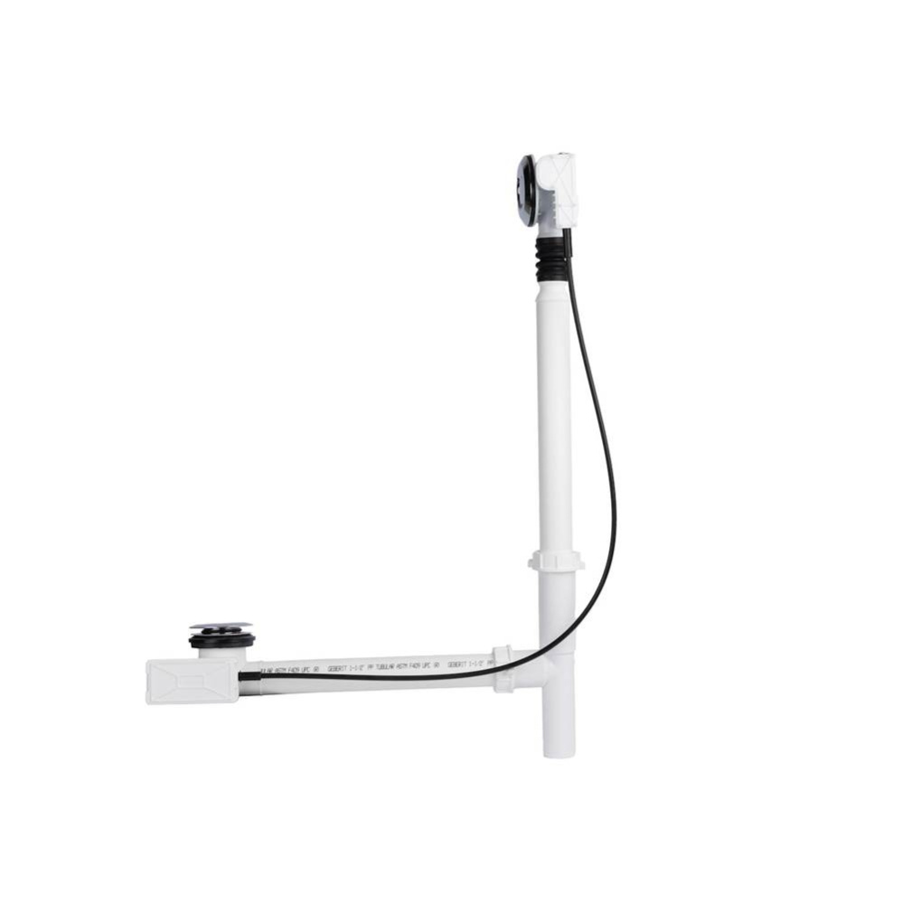 Push Button Cable-Operated Waste and Overflow with Flexible Neck, 33'' Cable, Complete K