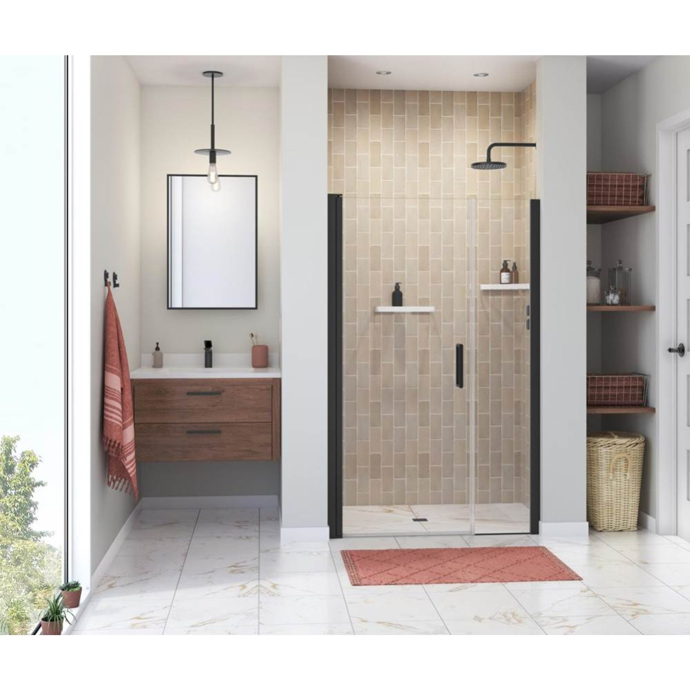 Manhattan 41-43 x 68 in. 6 mm Pivot Shower Door for Alcove Installation with Clear glass & Rou