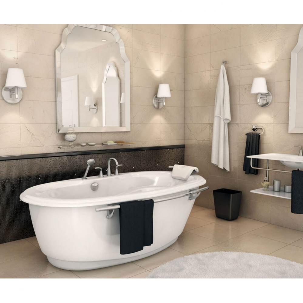Souvenir With Apron 71.75 in. x 43.625 in. Freestanding Bathtub with Combined Hydromax/Aerofeel Sy