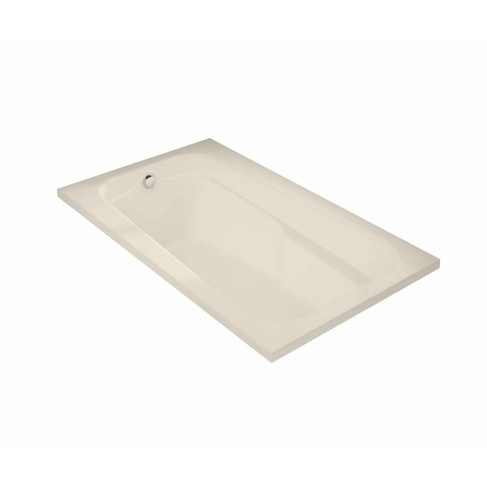 Tempest 60 x 36 Acrylic Alcove End Drain Combined Whirlpool & Aeroeffect Bathtub in Bone