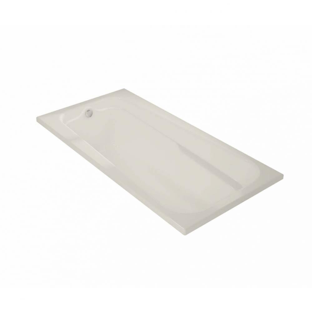 Timeless 72 x 36 Acrylic Alcove End Drain Combined Whirlpool & Aeroeffect Bathtub in Biscuit