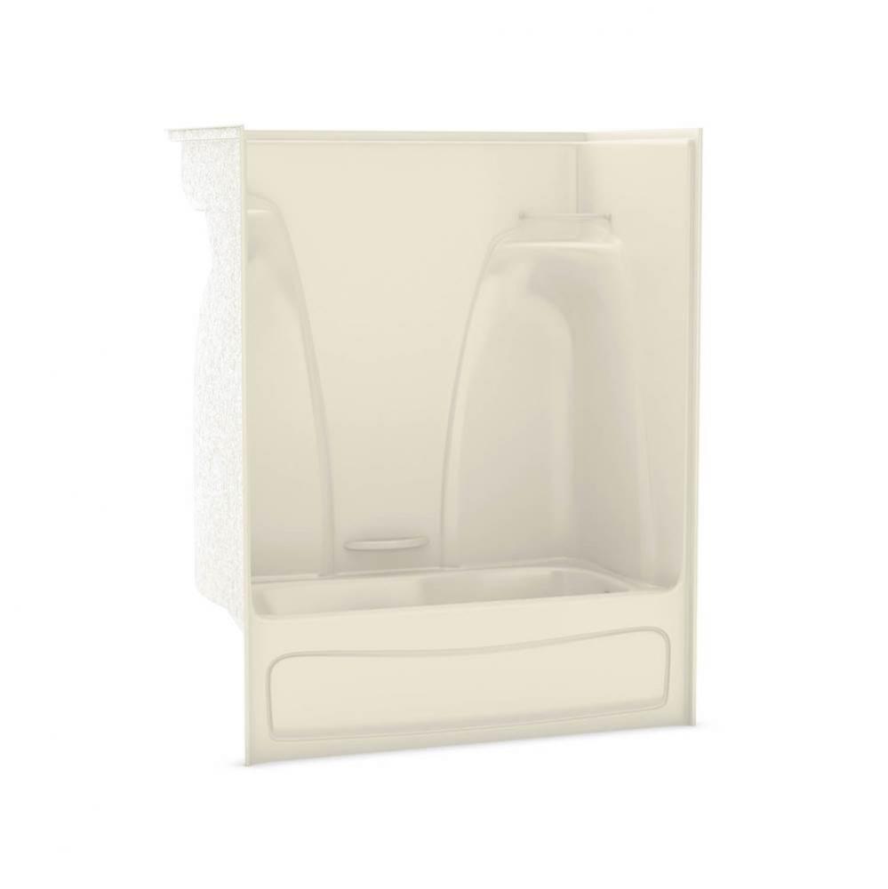 ACTS 60 in. x 33.25 in. x 75 in. 1-piece Tub Shower with Bodywrap Left Drain in Bone