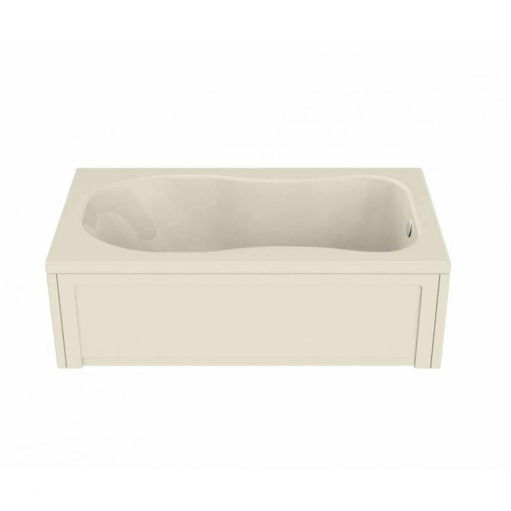 Topaz 59.75 in. x 32.125 in. Alcove Bathtub with Hydromax System End Drain in Bone