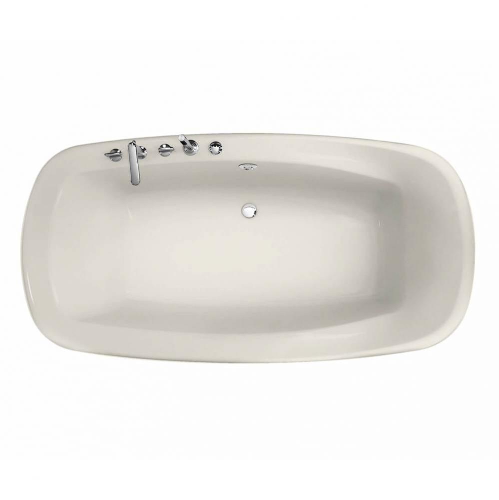 Eterne 7236 Acrylic Drop-in Center Drain Combined Hydromax & Aerofeel Bathtub in Biscuit