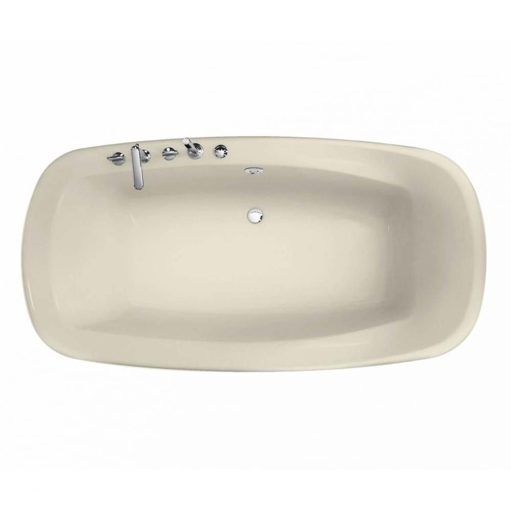 Eterne 7242 Acrylic Drop-in Center Drain Hydromax Bathtub in Bone