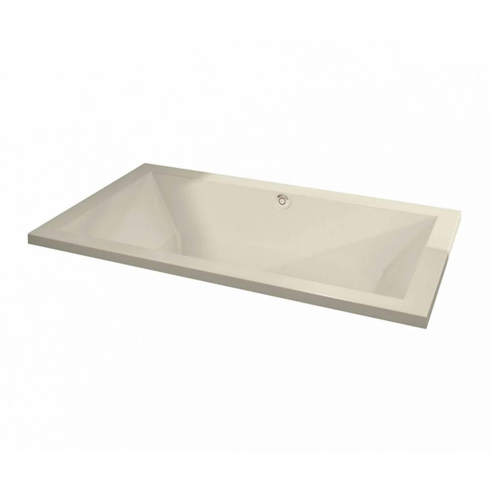 Aiiki 7242 Acrylic Drop-in Center Drain Combined Hydrofeel & Aerofeel Bathtub in Bone