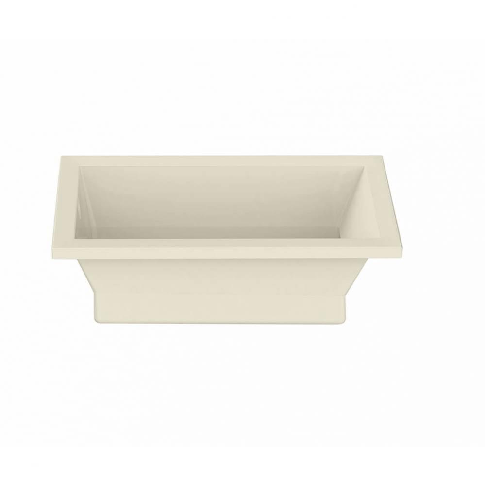 Aiiki 7236 Acrylic Drop-in End Drain Combined Hydrofeel & Aerofeel Bathtub in Bone