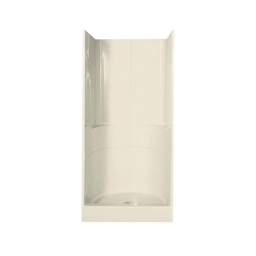 36SKD 35.875 in. x 34.5 in. x 76.25 in. 3-piece Shower with No Seat, Center Drain in Bone