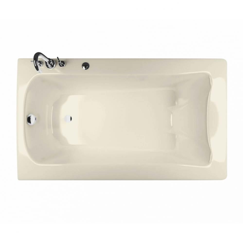 Release 6036 Acrylic Drop-in End Drain Combined Hydromax & Aerofeel Bathtub in Bone