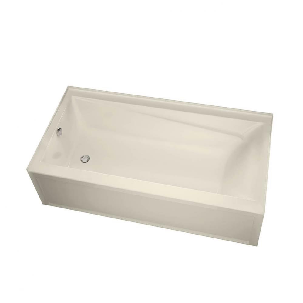 New Town IFS 59.75 in. x 32 in. Alcove Bathtub with Aerosens System Right Drain in Bone