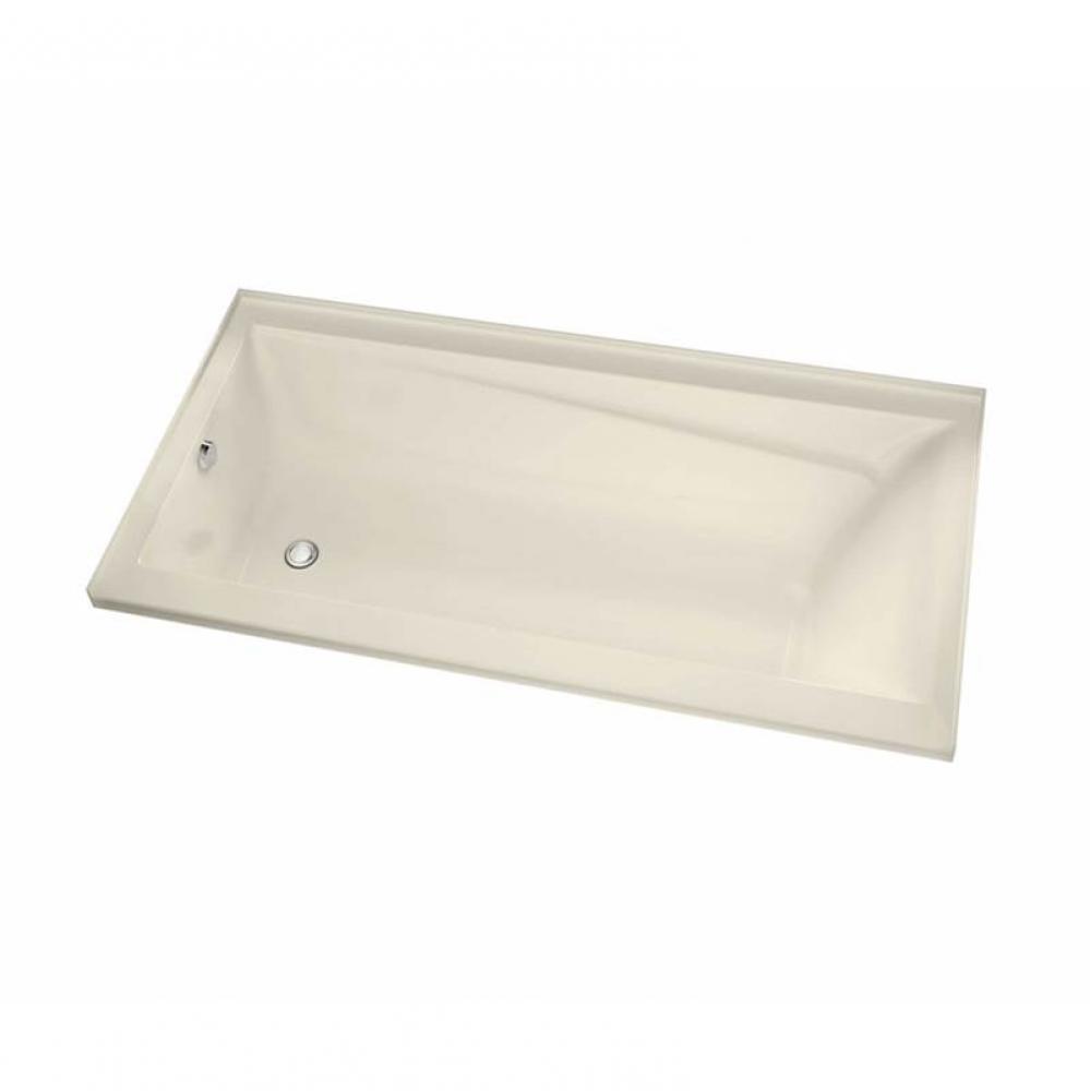 Exhibit 6032 IF Acrylic Alcove Left-Hand Drain Combined Whirlpool & Aeroeffect Bathtub in Bone